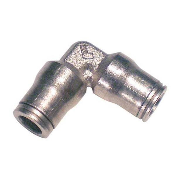 Legris Push-Fit Elbow Fitting, 5/16 in Tube Size, Brass, Silver 3602 08 00
