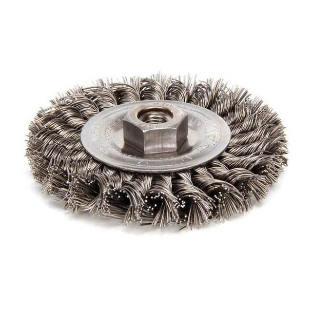 Weiler Twist Wire Wheel Wire Brush, Threaded Arbor 94250