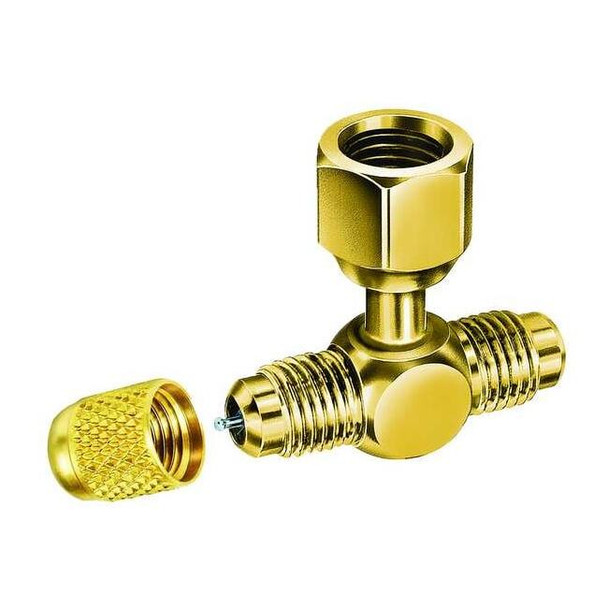 Jb Industries 1/4" Access Valve Tee w/ Flare Nut,PK3 A31852