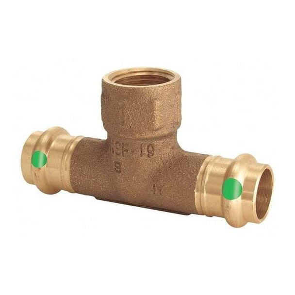 Viega Tee, Bronze, Press-fit 1", 1", FNPT 3/4" 79765