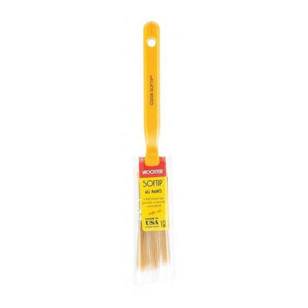 1" Angle Sash Soft, Nylon/Polyester Bristle, Paint Brush, Plastic Handle