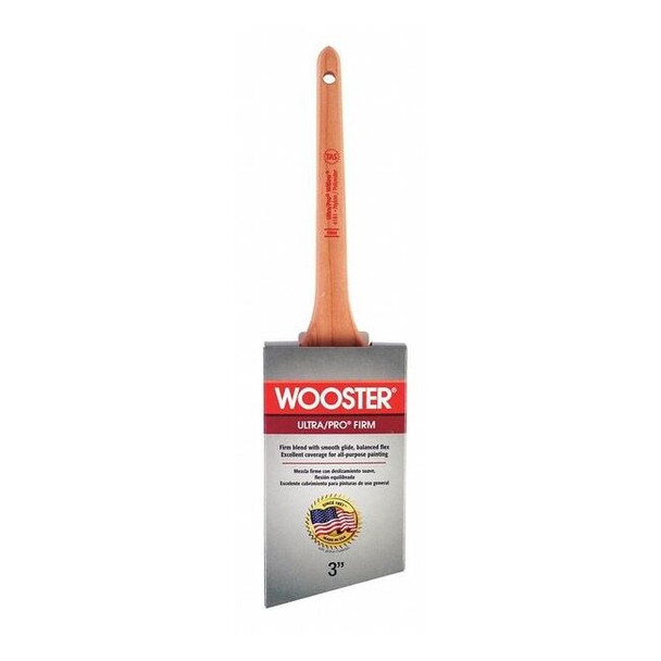 3" Thin Angle Sash Firm, Nylon/Polyester Bristle, Paint Brush, Wood Handle