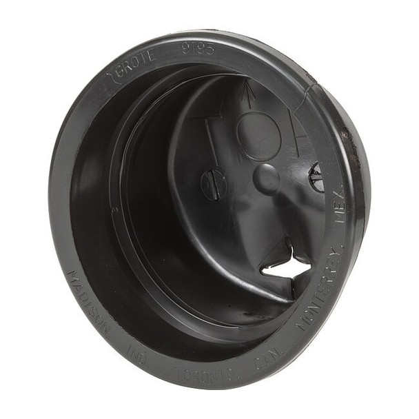 Grote Grommet,Closed Back,4-1/2" ID,PVC,Black 91950