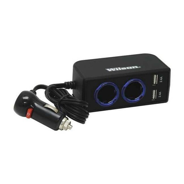Wilson Antennas USB Adapter,2 Outlet,13in.Wx8in.Dx6in.H 3052224USBBL