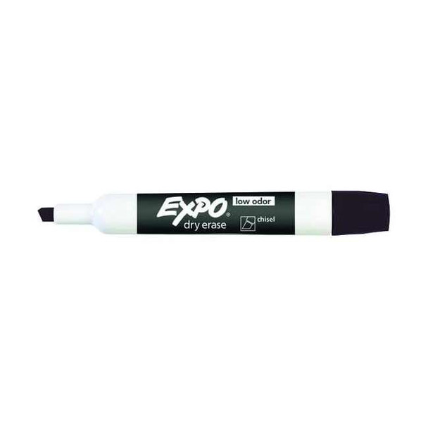 Expo Dry Erase Marker, Chisel Tip, Black PK12 Low Odor 80001