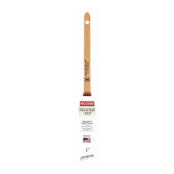 1" Angle Sash Soft, Silver CT Polyester Bristle, Paint Brush, Wood Handle