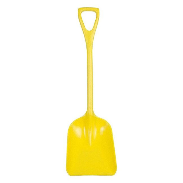 Hygienic Square Point Shovel, Polypropylene Blade, 23 1/2 in L, Yellow