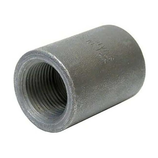 Coupling Coupling, 1-1/2" Pipe, FNPT, Black Forged Steel, Class 3000
