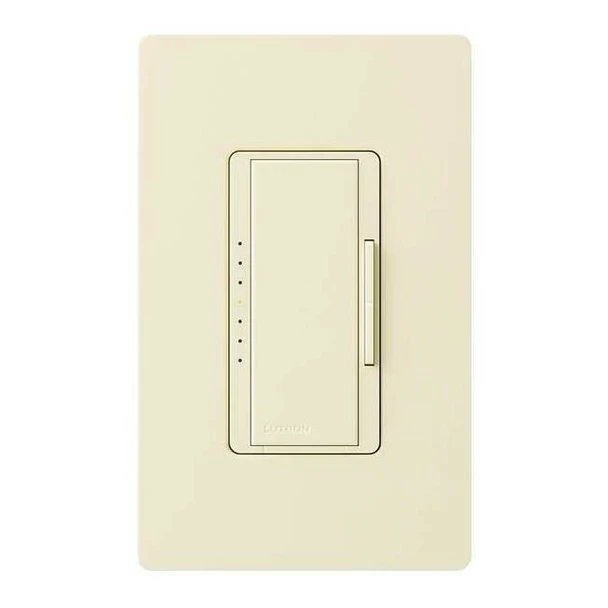 Lutron Lighting Dimmer,120V,Almond,Rocker MACL-153M-AL
