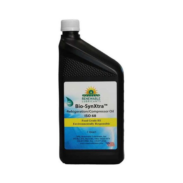 Renewable Lubricants Compressor Oil, 1 qt, ISO 68 87851