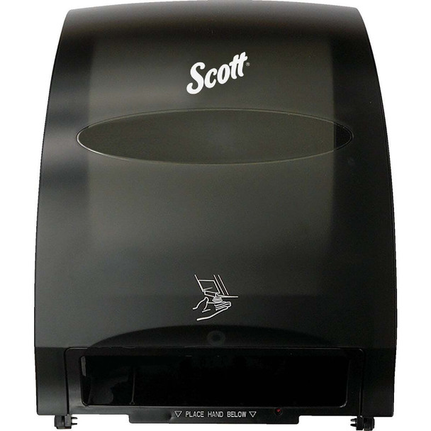 Scott Essential Smoke (Black) Hard Roll Electronic Paper Towel Dispenser 48860
