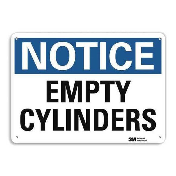 Notice Sign, 10 in H, 14 in W, Horizontal Rectangle, English, U5-1196-RA_14X10