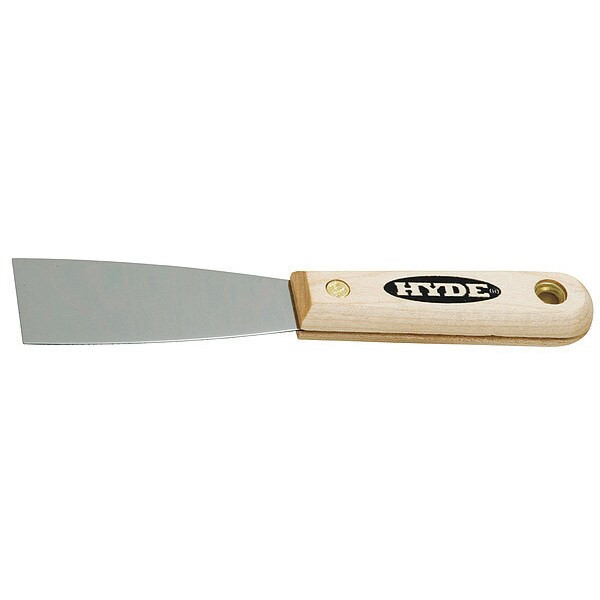 Hyde Putty Knife, Stiff, 1-1/2", Carbon Steel 07160