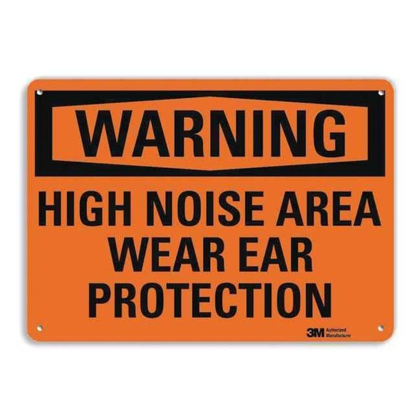 Warning Sign, 10 in Height, 14 in Width, Aluminum, Vertical Rectangle, English