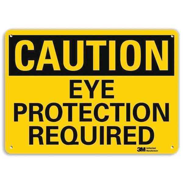 Lyle Safety Sign,Eye Protection Rquired,10inH U4-1283-RA_14X10