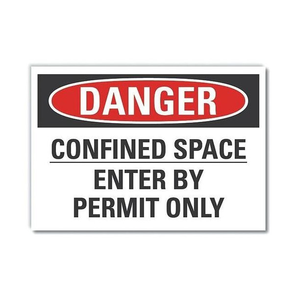 Lyle Decal Danger Confined Space,14"x10", LCU4-0538-ND_14X10 LCU4-0538-ND_14X10