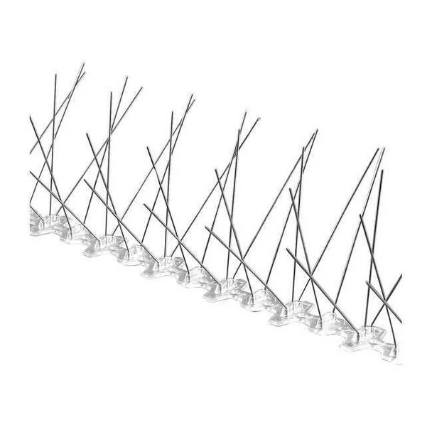 Bird Barrier Bird Repellent Spikes, Bird-Flite, 25 ft., Color: Silver BP-F225