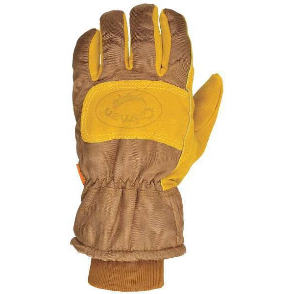 Cold Protection Gloves, Cowhide Leather Palm, Heatrac Lining, Brown, L ( 9 )
