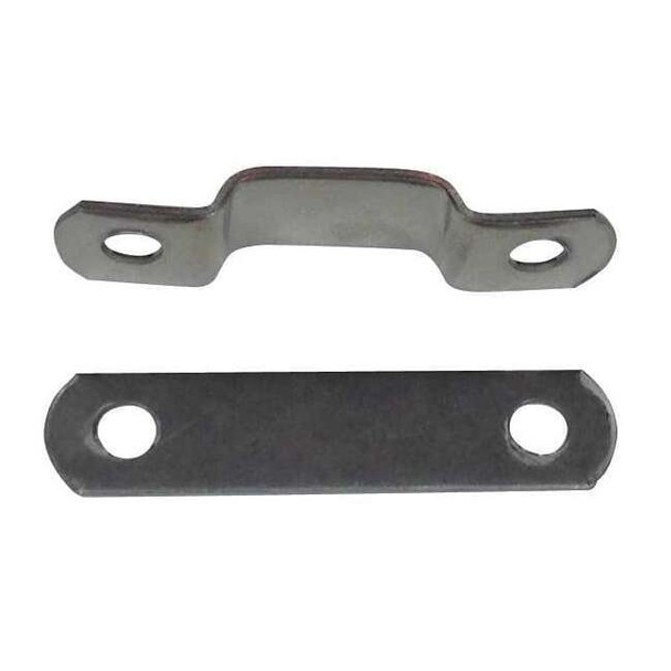 Dixie Line Clamps Tube Clamp,Two-Hole w/Backplate,SS,PK25 404