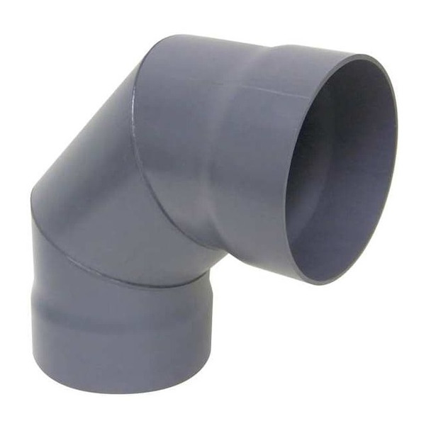 Plastic Supply 90 Degree Elbow, 12 in Duct Dia, Type I PVC, 15-3/4" L PVCEA12
