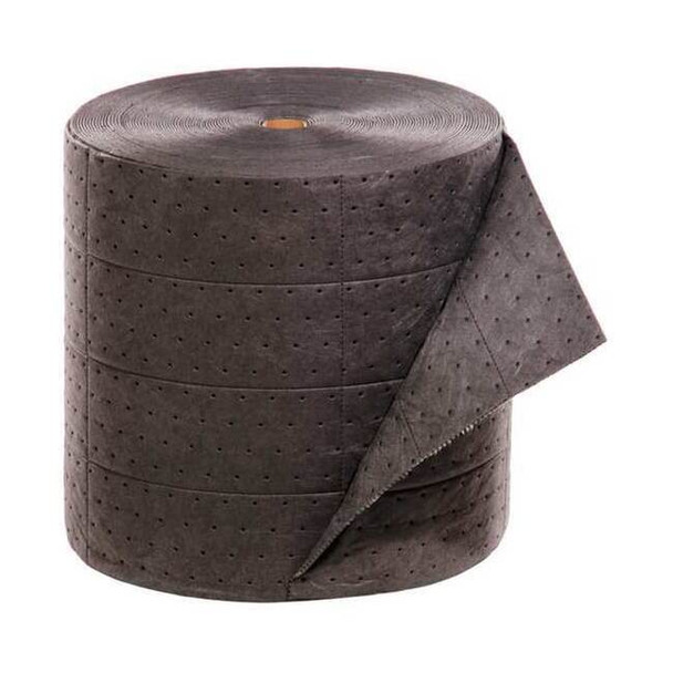 Pig Sorbent Roll, 19 gal, 15 in x 150 ft, Universal, Gray, Polypropylene MAT243