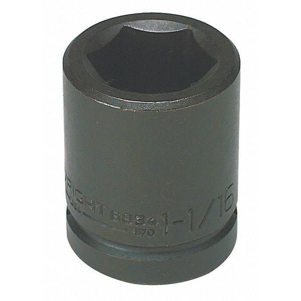 3/4 in Drive Impact Socket Standard Socket, black oxide, Steel,2 5/8 in