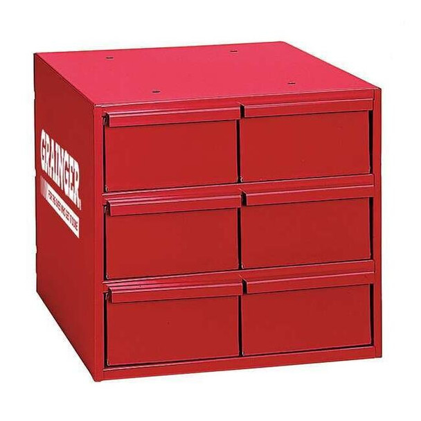 Steel, Drawer Bin Cabinet, 11 3/4 in D x 11 in H x 11 3/4 in W