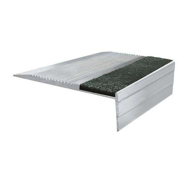 Stair Tread Cover Extruded Aluminum Black, 36 in W x 1/8 in Thick