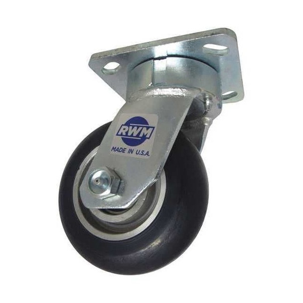 Rwm Plate Caster,Swivel,Polyurethane,6 1/2"H 65-UAB-0521-S-2.5