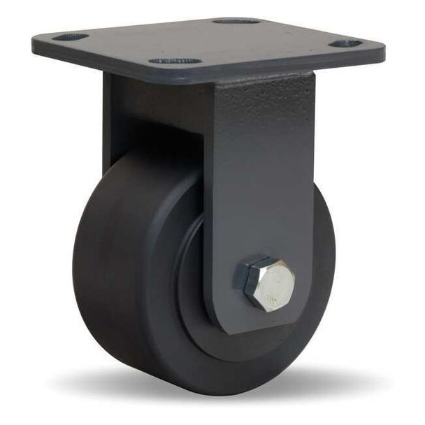 Hamilton Plte Caster,Rgd,Nylon,4 in.,2000 lb.,B R-WH-4NYB