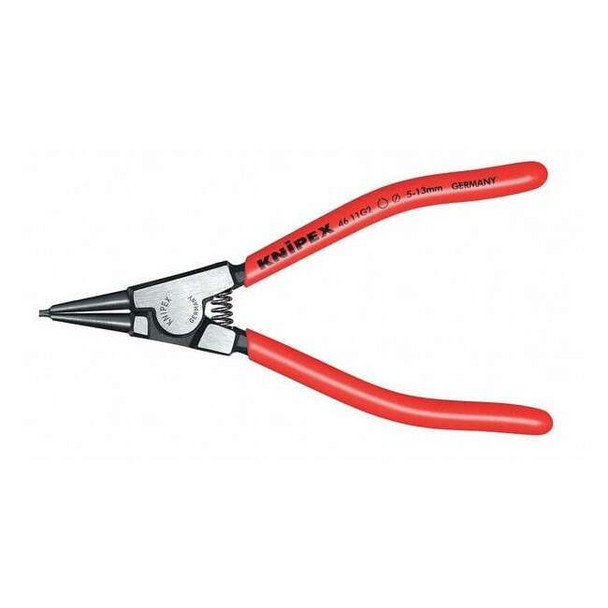 Knipex 7-1/4" Circlip Pliers For Grip Rings On Shafts, Plastic Grip 46 11 G4