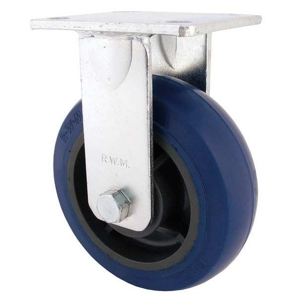 Rwm Rigid Plate Caster,Rubber,4 in.,400 lb. 47-SWB-0420-R