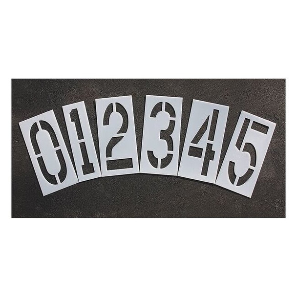 Rae Pavement Stencil,24 in,Number Kit,1/8, STL-108-8240 STL-108-8240