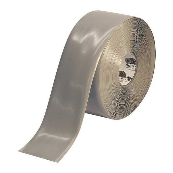 Industrial Safety Floor Marking Tape Vinyl Gray, 4" W x 100 ft. L, 50 mil Thick