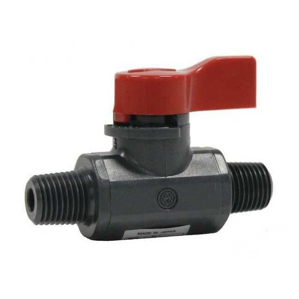 Asahi 1/4" MNPT PVC Ball Valve 2-Way 1077002