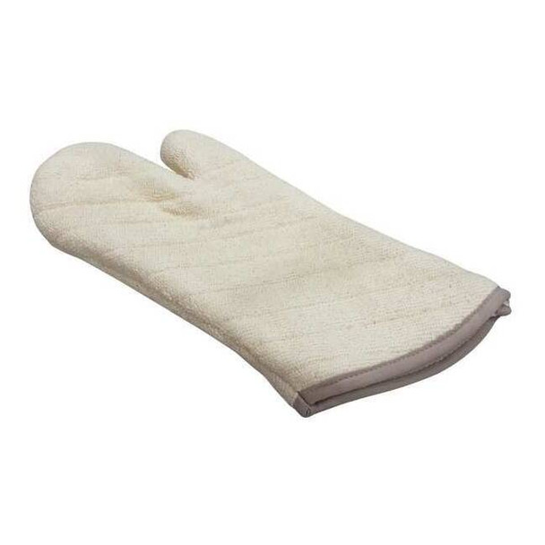 R & R Textile Oven Mitt,Hand Shaped,Natural,17in 01703