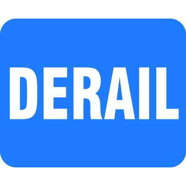 Railroad Sign, 12 in H, 15 in W, Horizontal Rectangle, English, FRR360BU