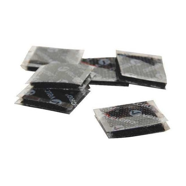Reclosable Fastener Shape, Square, Rubber Adhesive, 2 in, 2 in W, Black, 50 PK