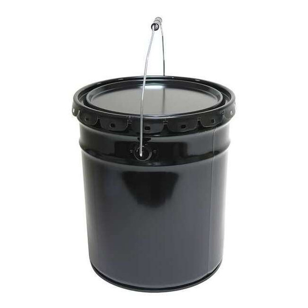 Manufacturer Varies Pail, Open Head, Round, 5 gal, Steel, Black OH5-26/C24E-B