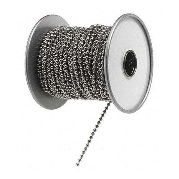 Lucky Line Ball Chain, Yellow, Steel, No. 3, Nickel Plated 32100