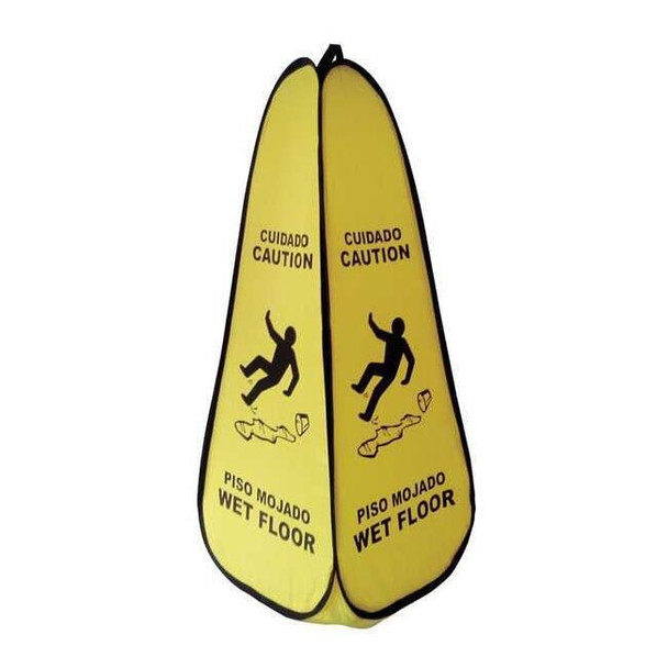 Soft Safety Sign, 36 in Height, 15 in Width, Nylon, Square, English, Spanish