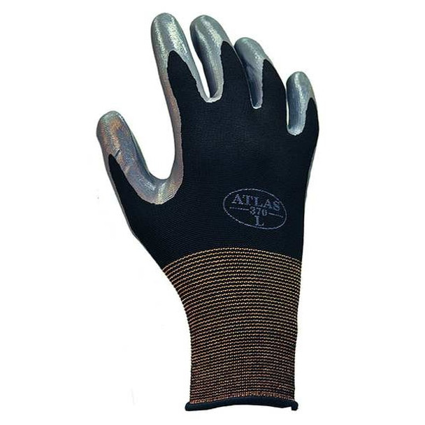 Showa PR,Coated Gloves,Black/Gray,L 370BL-08 Showa PR,Coated Gloves,Black/Gray,L 370BL-08