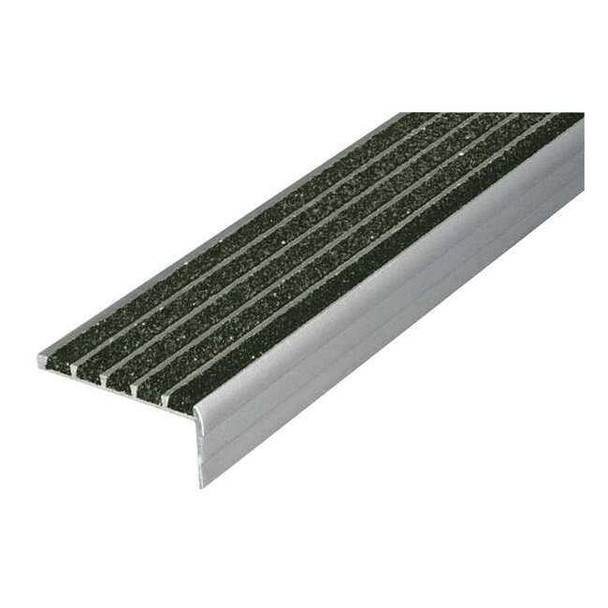 Stair Nosing Extruded Aluminum Black, 48 in W x 1/4" Thick