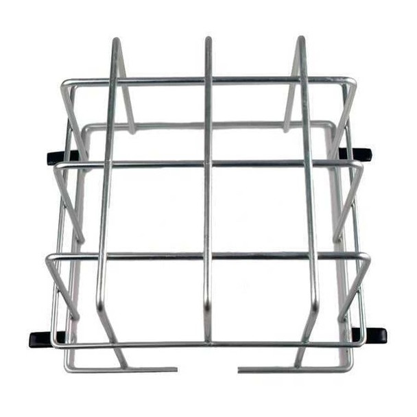 Clock and Bell Guard, Steel, Surface Mount, 9 in W x 9 in H x 6 in D, Silver