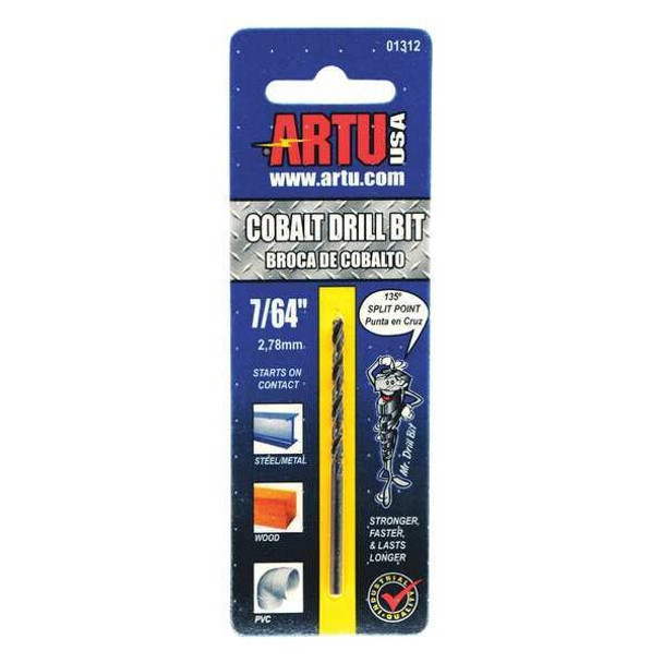 Artu Jobber Bit,7/64 In.,Cobalt Steel 01312