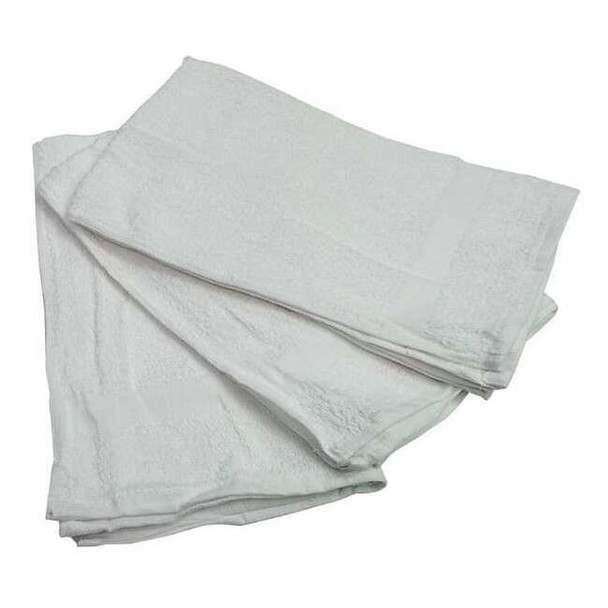 R & R Textile Hand Towel,16x27 In,White,PK12 51610