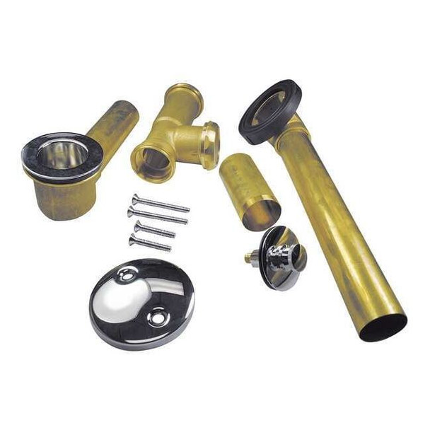 Ab&a Bath Waste & Overflow, Standard Length with Push eN Lift Stopper 60357