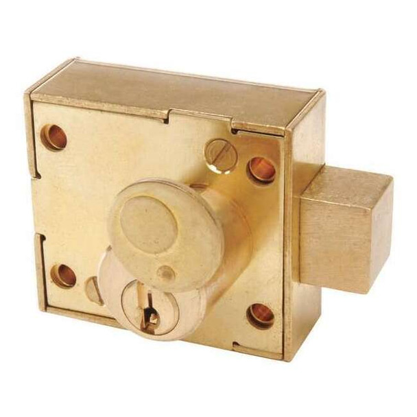 Ccl Enclosure Lock, Brass, Varies For Door Thickness, 0 Number of Keys A55481