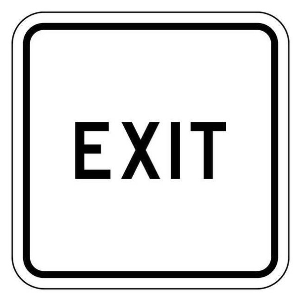 Exit Parking Sign, 18 in H, 18 in W, Aluminum, Square, English, LR7-69A-18HA