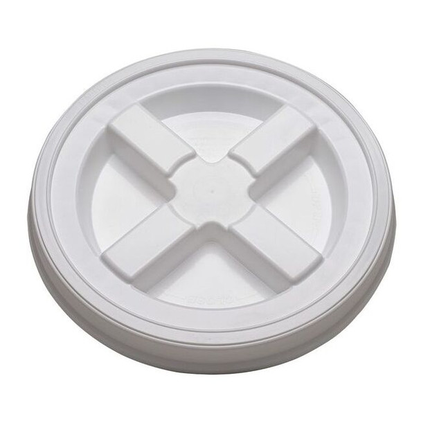 Manufacturer Varies Plastic Pail Lid, Dia 12-3/8 In, White GA5W